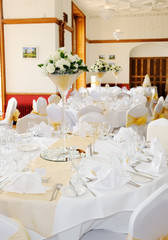 Wedding reception flowers