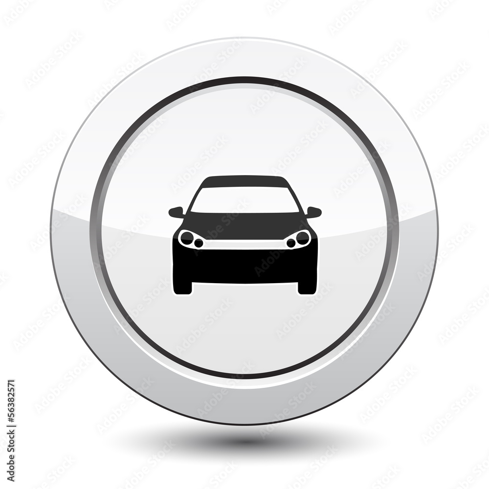 Wall mural button with car icon