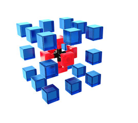 Obraz premium Abstract Cube Structure