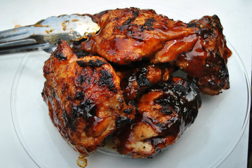 Serving BBQ Chicken