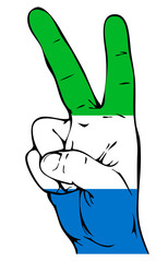Peace Sign of the Sierra Leone Flag