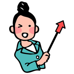 ビジネスウーマンの指示