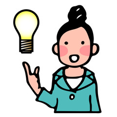 Obraz premium ビジネスウーマンの閃き