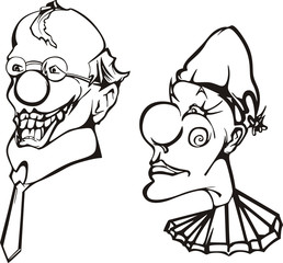 Clown heads