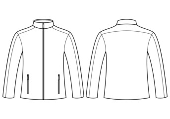 Jacket template - front and back