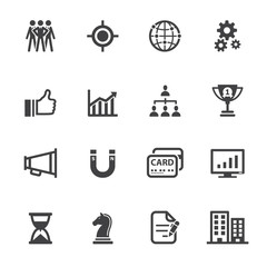 Business Icons and Finance Icons with White Background