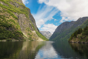 Fototapeta na wymiar Mountains on the Sognefjord
