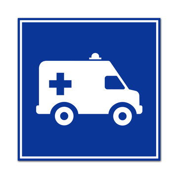 Señal simbolo ambulancia