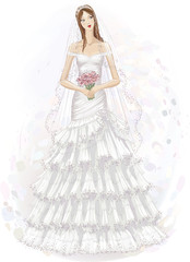 Fototapeta premium Young bride