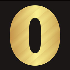 vector digital number. striped figures on a black background