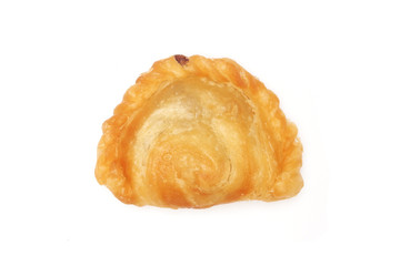 curry puff on white background