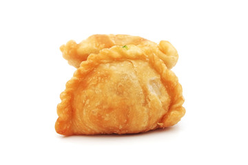 curry puff on white background