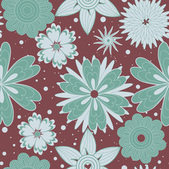 vector seamless flower pattern