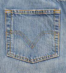 Blue jeans pocket.