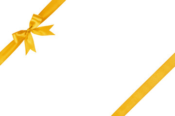 gold simple tied ribbon bow composition