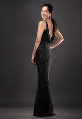 woman in evening dress