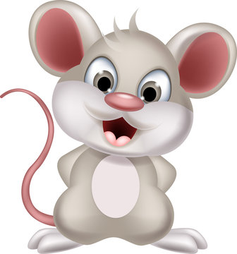 funny mouse cartoon smiling
