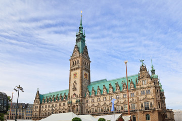 Fototapeta na wymiar City Town Hall of Hamburg, Germany