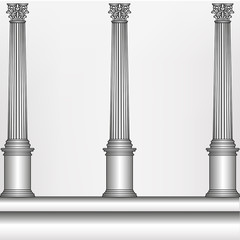 Obraz premium vector silver model of column in an abstract arrangement