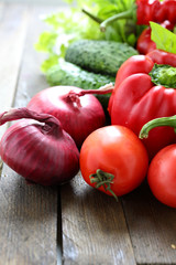 Mix of fresh vegetables on the table