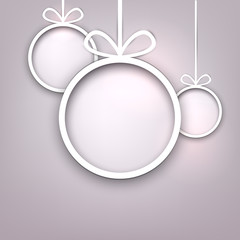 Paper round christmas balls.