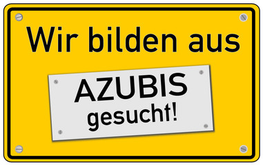 Azubi Ausbildung Tafel gelb  #130920-svg05