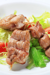 Pork tenderloin skewers