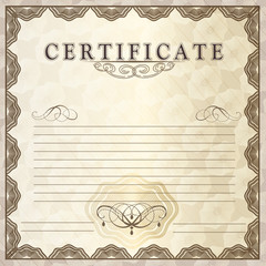 Vector gift certificate for design