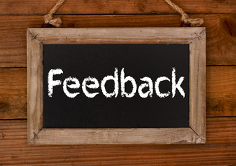Feedback Holzschild