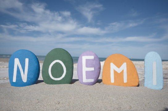 Noemi, female name variant of Naomi on stones
