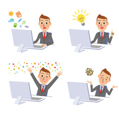 サラリーマンとパソコン