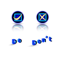 do don't web icon images with text