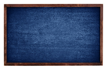 Blue chalk board isolate on white background