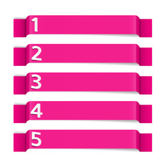 number five pink banner