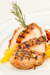 grilled chicken with vegetables