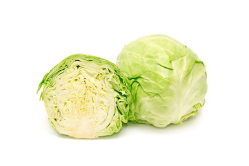Fototapeta premium cabbage-head isolated on white background