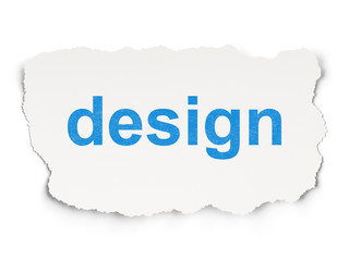 Advertising concept: Design on Paper background