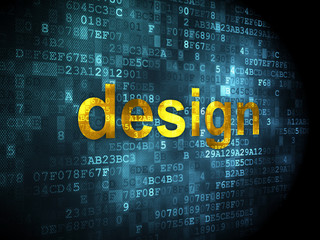 Marketing concept: Design on digital background