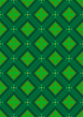 Dark green seamless background with rhombuses green shades