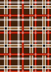 Mottled brown seamless background with red and white stripes