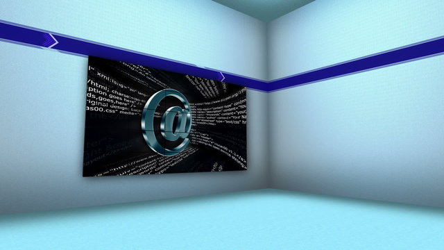 E-Mail Concept in Monitor, with Final White Transition