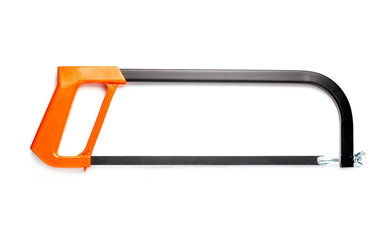 Hacksaw isolated on the white.