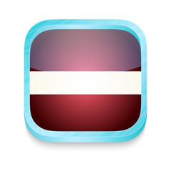 Smart phone button with Latvia flag