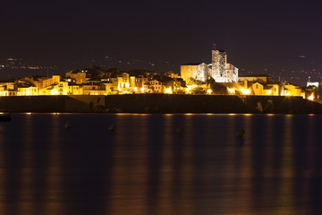 Fototapeta premium Antibes at night, south of France