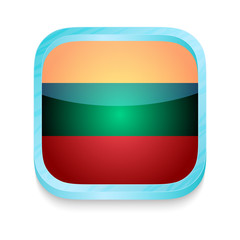 Smart phone button with Lithuania flag