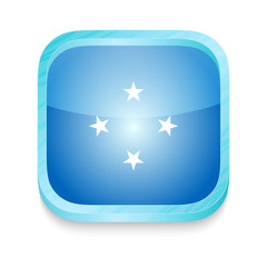 Smart phone button with Micronesia flag