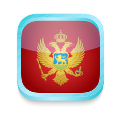 Smart phone button with Montenegro flag