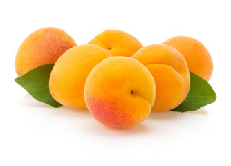 apricot on white background