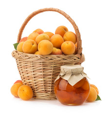 apricot on white background