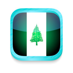 Smart phone button with Norfolk Island flag